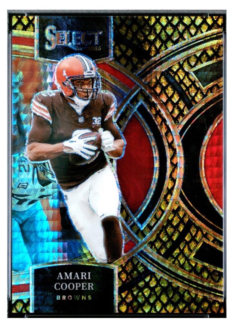 2023 Panini Select Base Set Amari Cooper Dragon Scale Gold Prizm #147 card