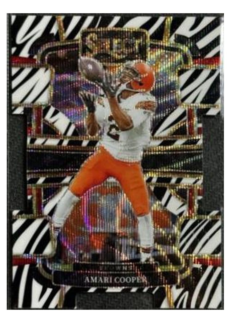 2023 Panini Select Base Set Amari Cooper Zebra Prizm #24 card