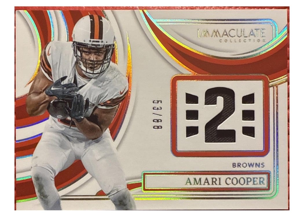 2024 Panini Immaculate Collection Immaculate Numbers Memorabilia Amari Cooper #26 card