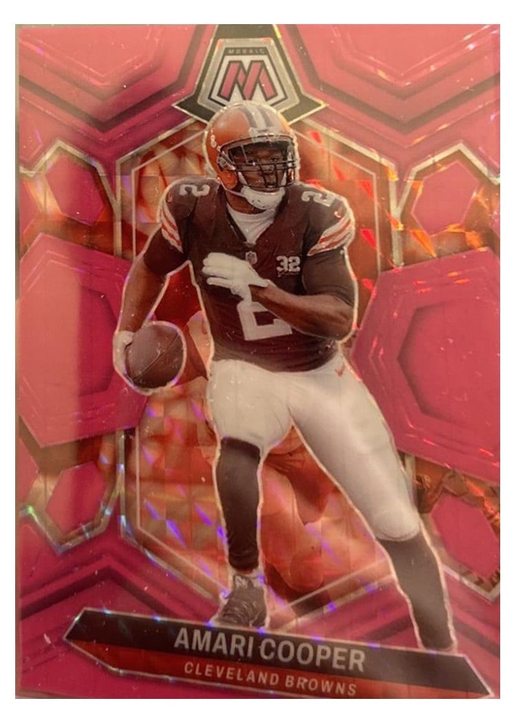 2024 Panini Mosaic Base Set Amari Cooper Pink Fluorescent #52 card