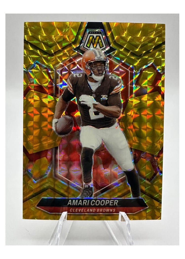 2024 Panini Mosaic Base Set Amari Cooper Gold #52 card