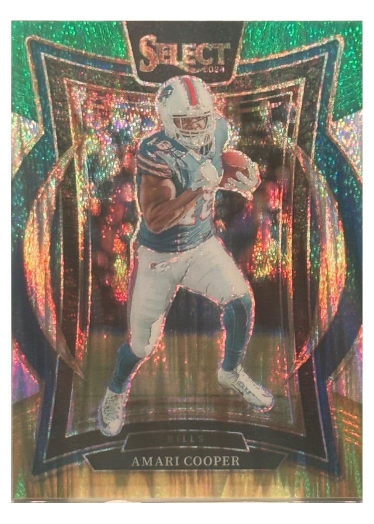 2024 Panini Select Base Set Amari Cooper Green Yellow Prizm Shock #5 card