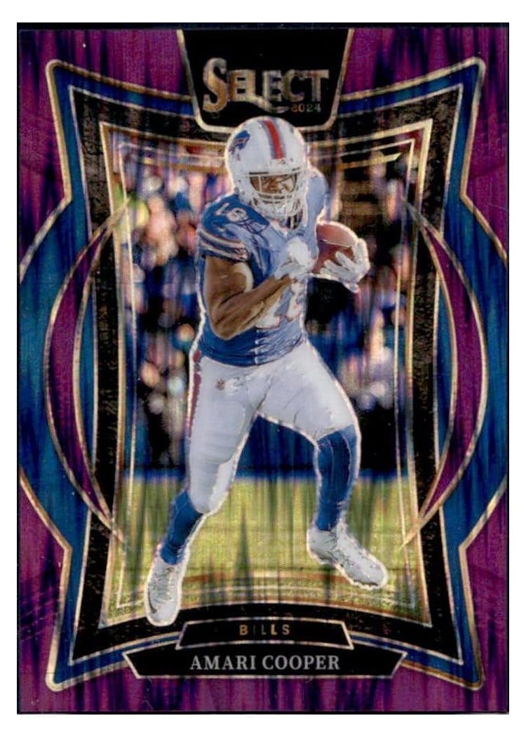 2024 Panini Select Base Set Amari Cooper Purple Prizm Shock #5 card