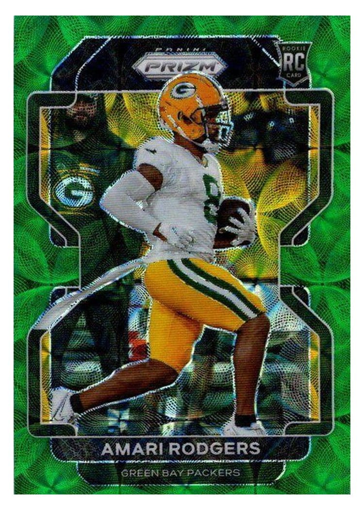 2021 Panini Prizm Base Set Amari Rodgers Green Scope Prizm #405 card