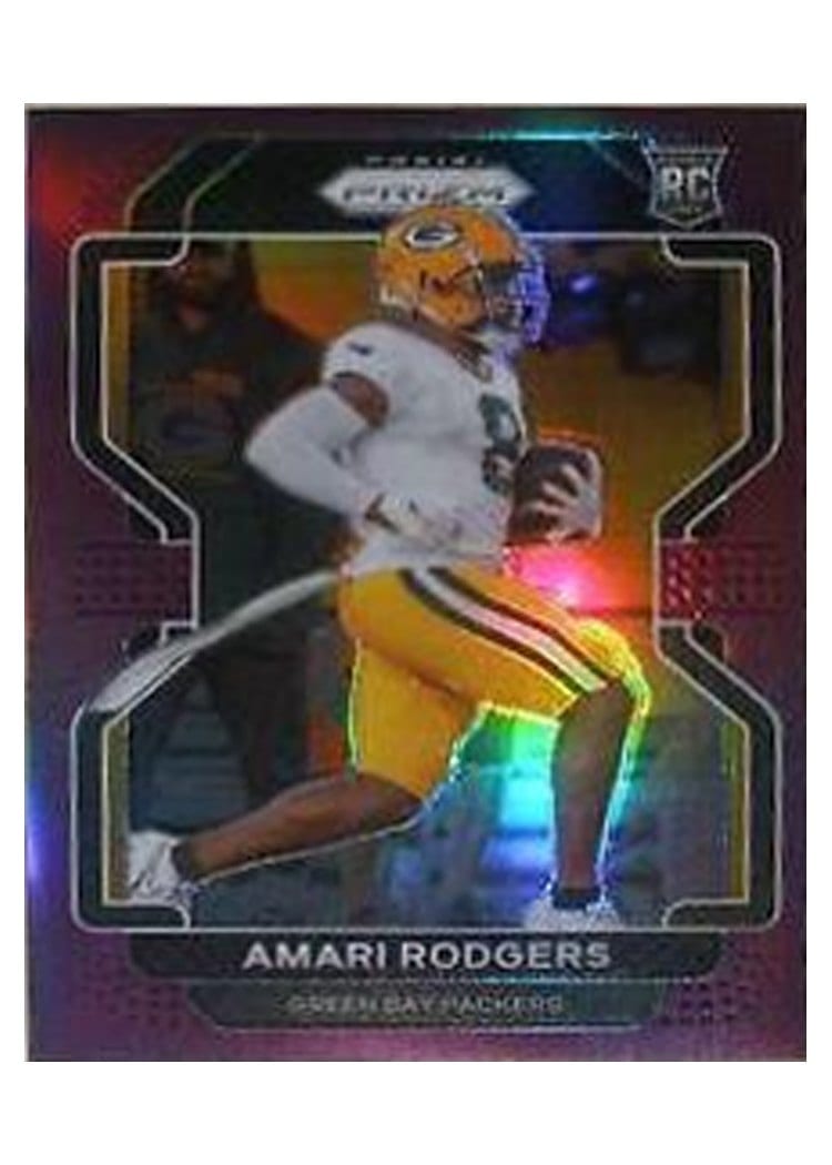2021 Panini Prizm Base Set Amari Rodgers Purple Prizm #405 card