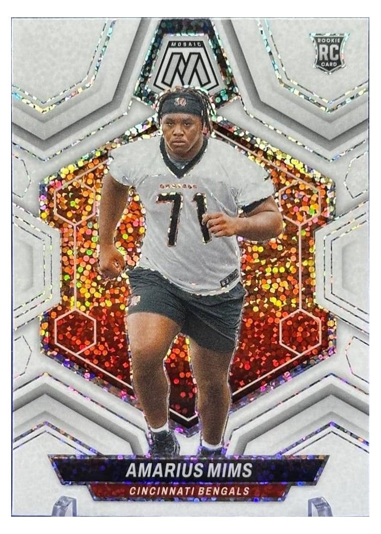 2024 Panini Mosaic Base Set Amarius Mims White Sparkle #318 card