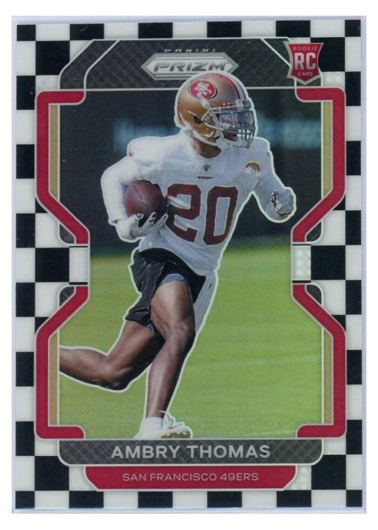 2021 Panini Prizm Base Set Ambry Thomas #439 card