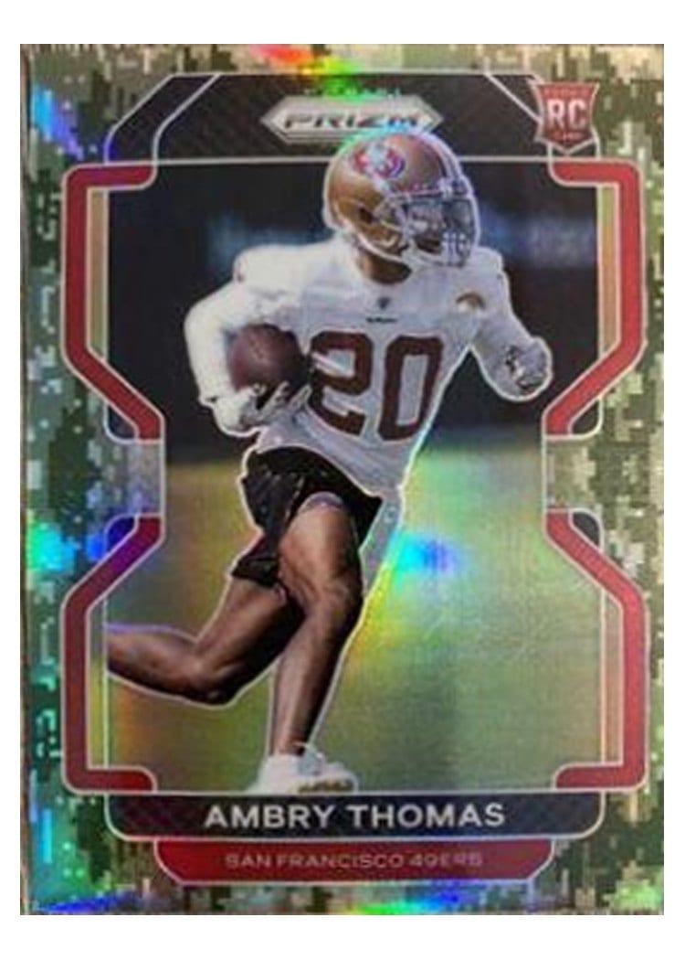 2021 Panini Prizm Base Set Ambry Thomas #439 card