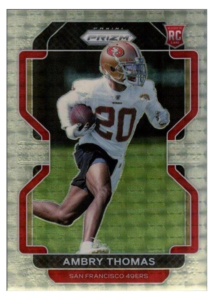 2021 Panini Prizm Base Set Ambry Thomas #439 card