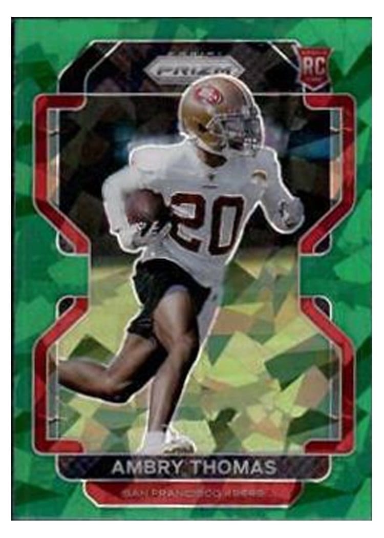 2021 Panini Prizm Base Set Ambry Thomas Green Ice Prizm #439 card