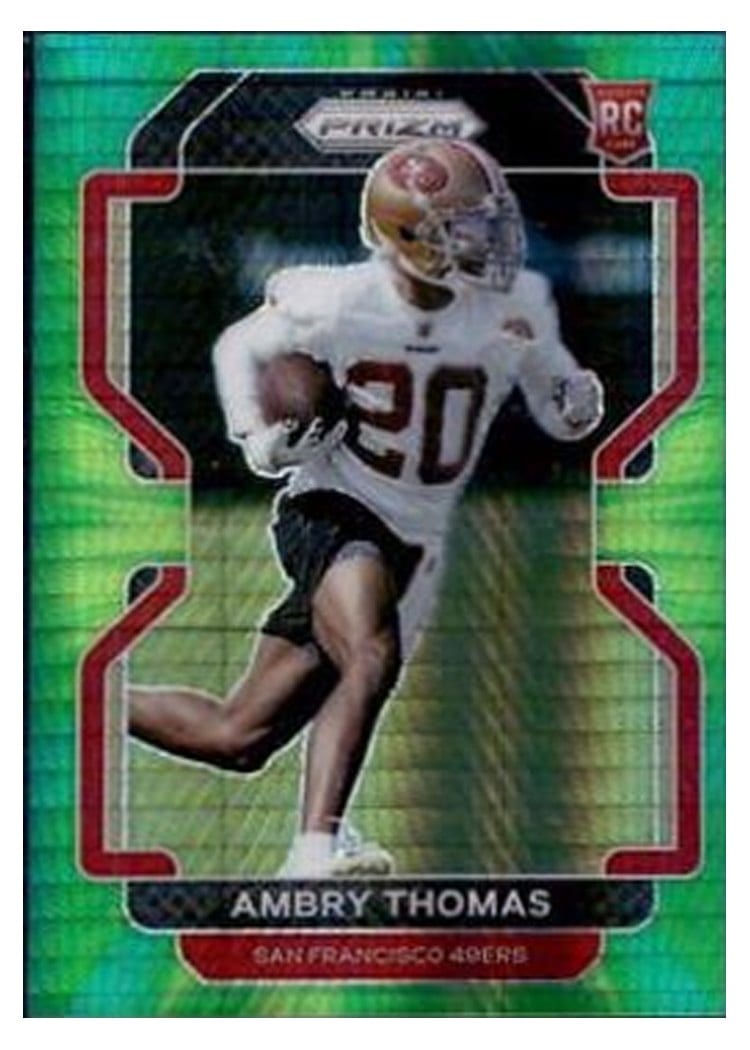 2021 Panini Prizm Base Set Ambry Thomas #439 card