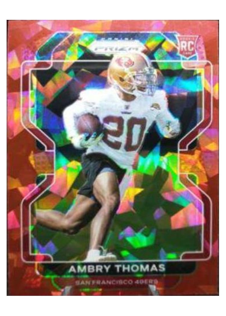 2021 Panini Prizm Base Set Ambry Thomas Red Ice Prizm #439 card