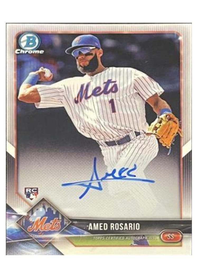 2018 Bowman Chrome Rookie Autographs Amed Rosario #CRA-AR card