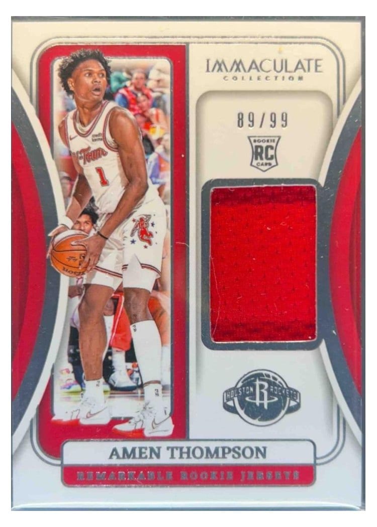 2023-24 Panini Immaculate Collection Remarkable Rookie Jerseys Amen Thompson #20 card