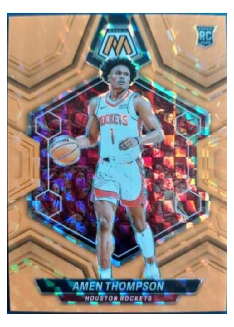 2023-24 Panini Mosaic Base Set Amen Thompson Orange Fluorescent #230 card
