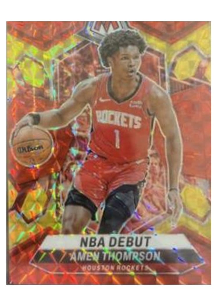 2023-24 Panini Mosaic Base Set Amen Thompson Red Yellow Fusion Choice #269 card