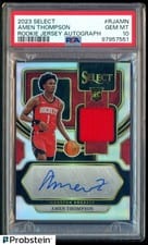 2023-24 Panini Select Rookie Jersey Autographs Amen Thompson #RJ-AMN card