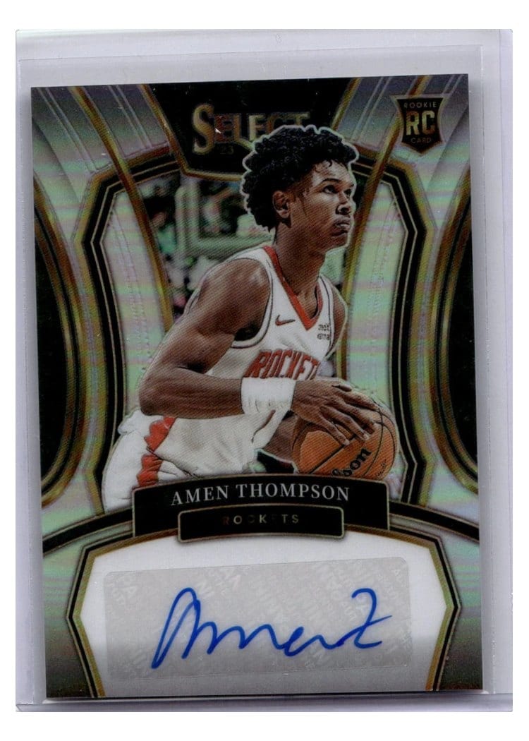 2023-24 Panini Select Rookie Signatures Amen Thompson #RS-AMN card