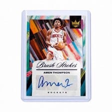 2024-25 Panini Court Kings Brush Strokes Autographs Amen Thompson #BR-AMN card