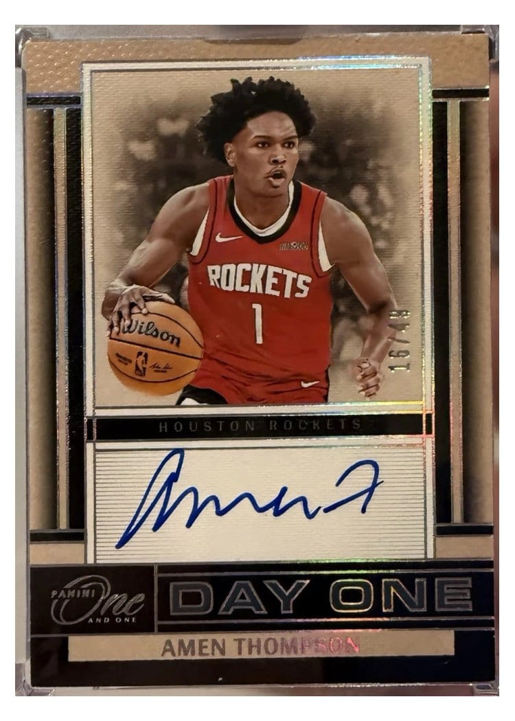 2024-25 Panini One and One Day One Signatures Set Amen Thompson #DOS-AMN card