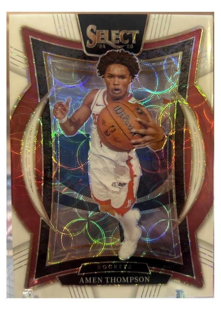 2024-25 Panini Select Base Set Amen Thompson White Scope Prizm #59 card