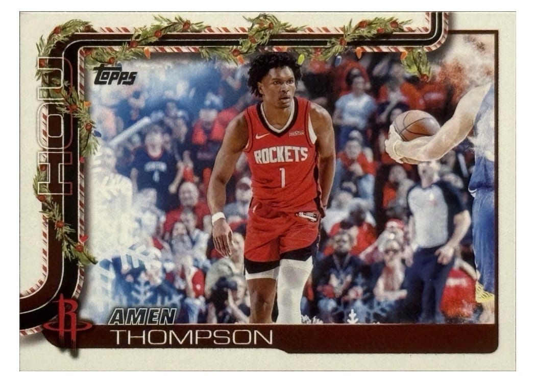 2025-26 Topps Holiday SSP Back Variations Amen Thompson #SSB-AT card