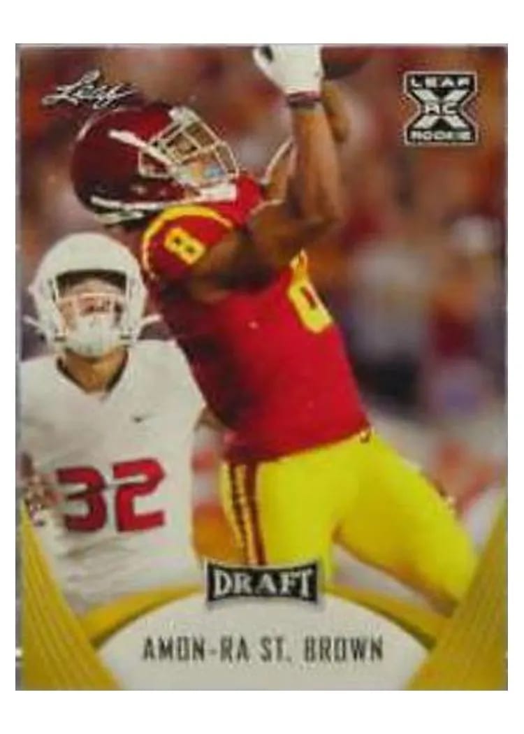 2021 Leaf Draft Amon-Ra St. Brown #27 card
