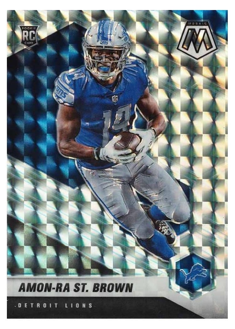 2021 Panini Mosaic Amon Ra St. Brown #328 card