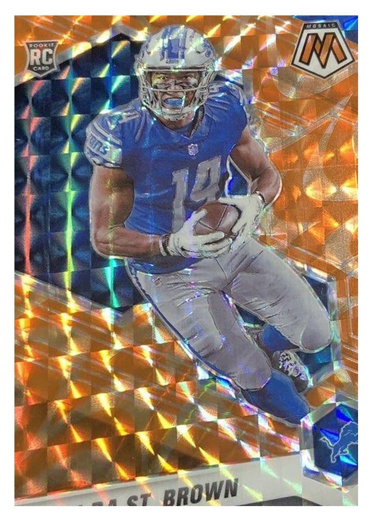 2021 Panini Mosaic Amon Ra St. Brown #328 card