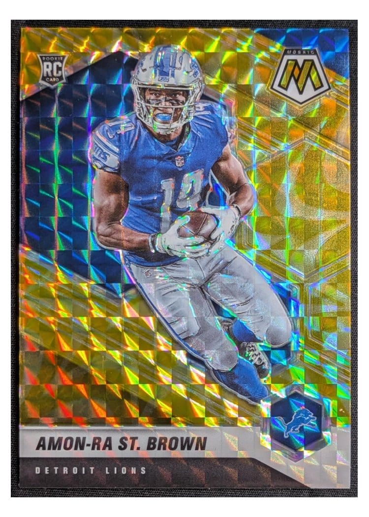 2021 Panini Mosaic Amon Ra St. Brown #328 card