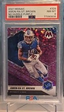 2021 Panini Mosaic Amon Ra St. Brown #328 card