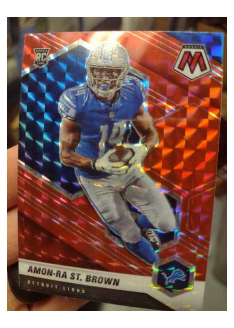 2021 Panini Mosaic Amon Ra St. Brown #328 card