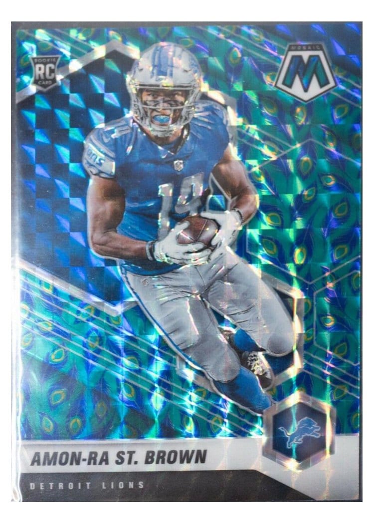 2021 Panini Mosaic Amon Ra St. Brown #328 card