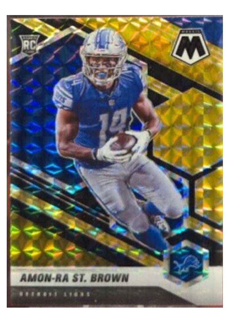2021 Panini Mosaic Amon Ra St. Brown #328 card