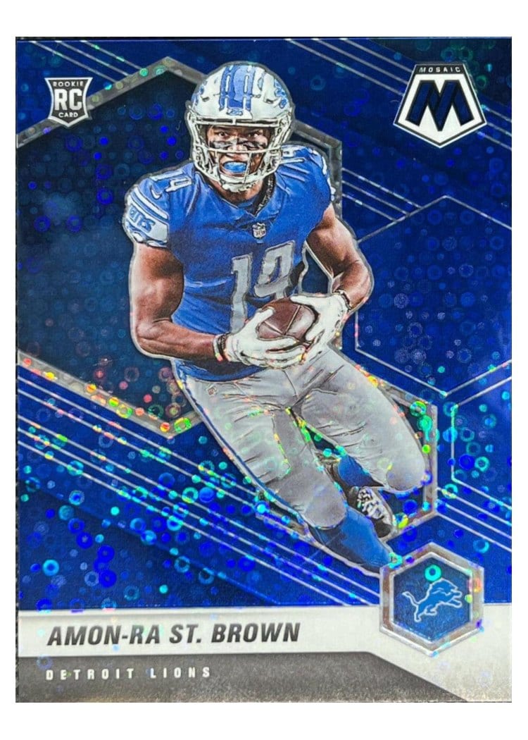 2021 Panini Mosaic Amon Ra St. Brown #328 card