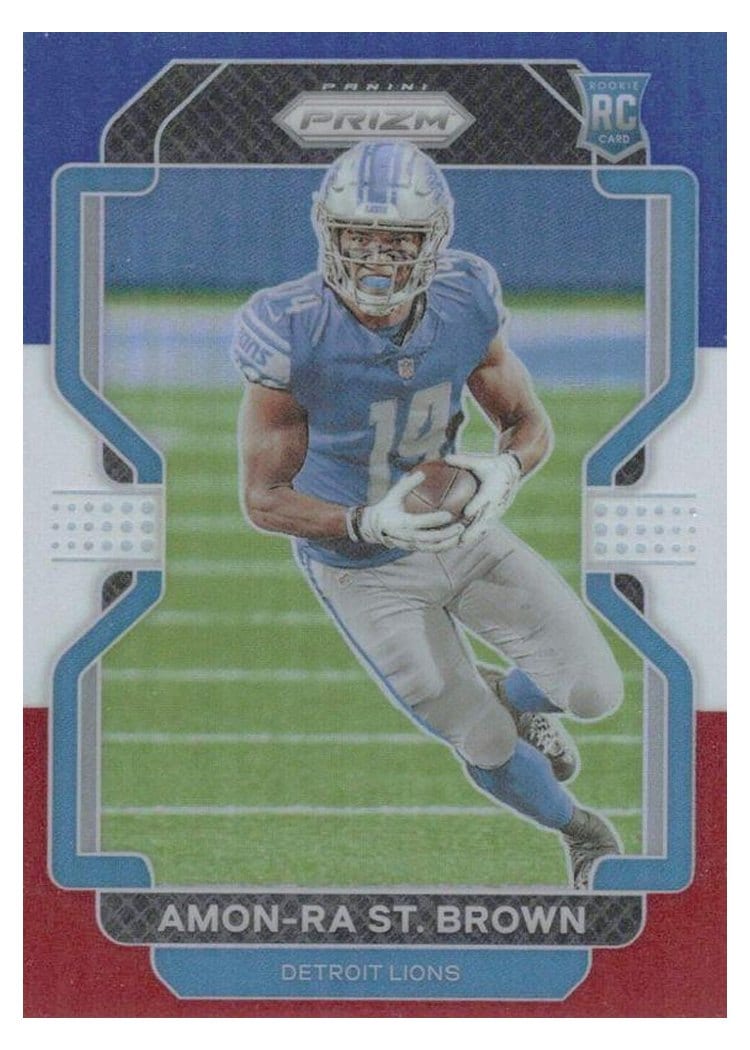 2021 Panini Prizm Amon Ra St. Brown #358 card
