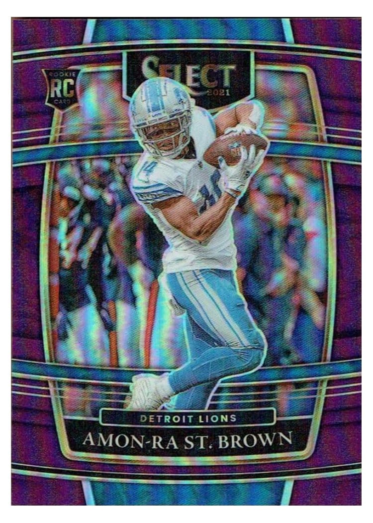 2021 Panini Select Amon Ra St. Brown Purple #73 card