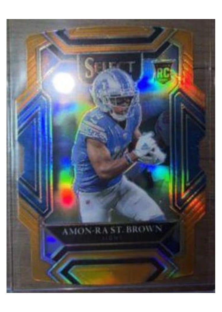 2021 Panini Select Base Set Amon-Ra St. Brown Orange Die Cut #273 card