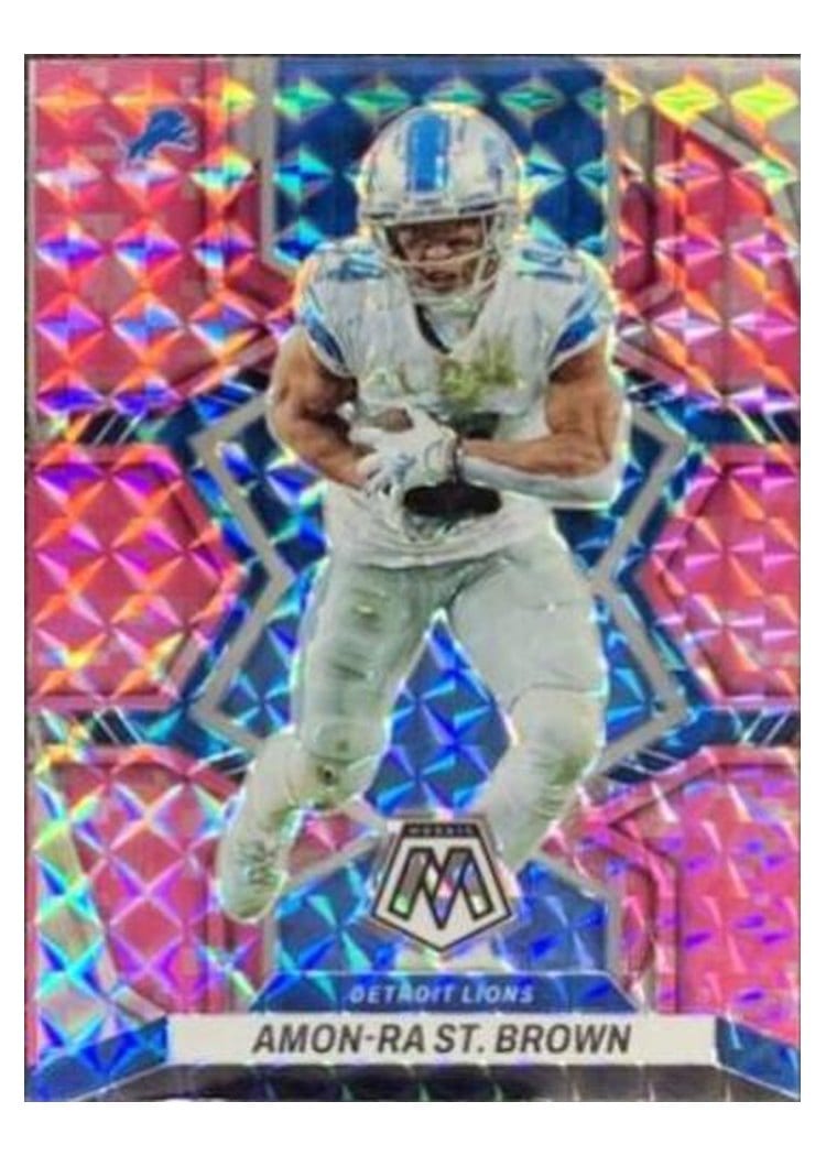 2022 Panini Mosaic Base Set Amon-Ra St. Brown #67 card