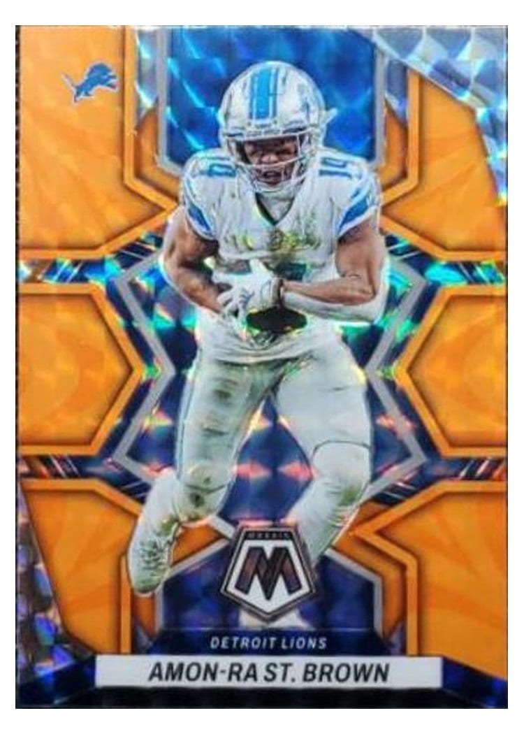 2022 Panini Mosaic Base Set Amon-Ra St. Brown #67 card