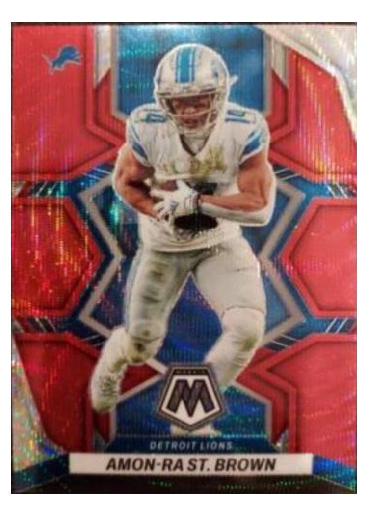 2022 Panini Mosaic Base Set Amon-Ra St. Brown #67 card