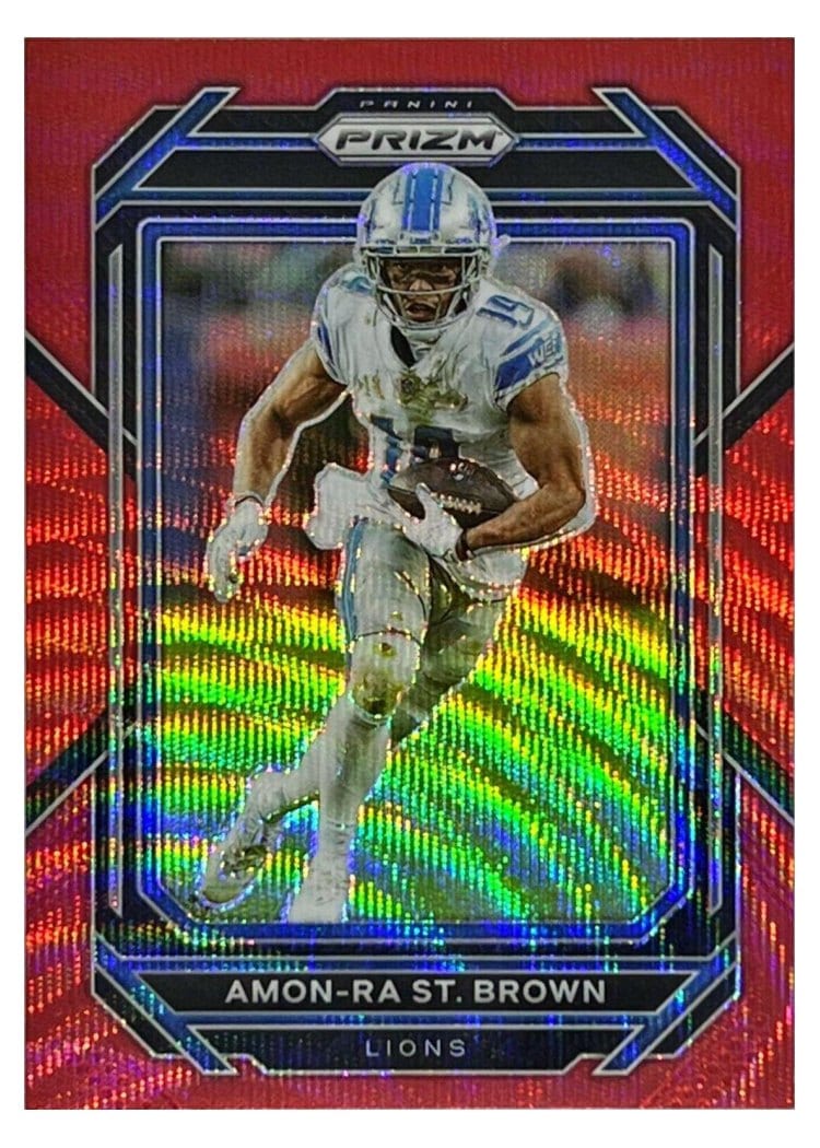 2022 Panini Prizm Base Set Amon-Ra St. Brown #98 card