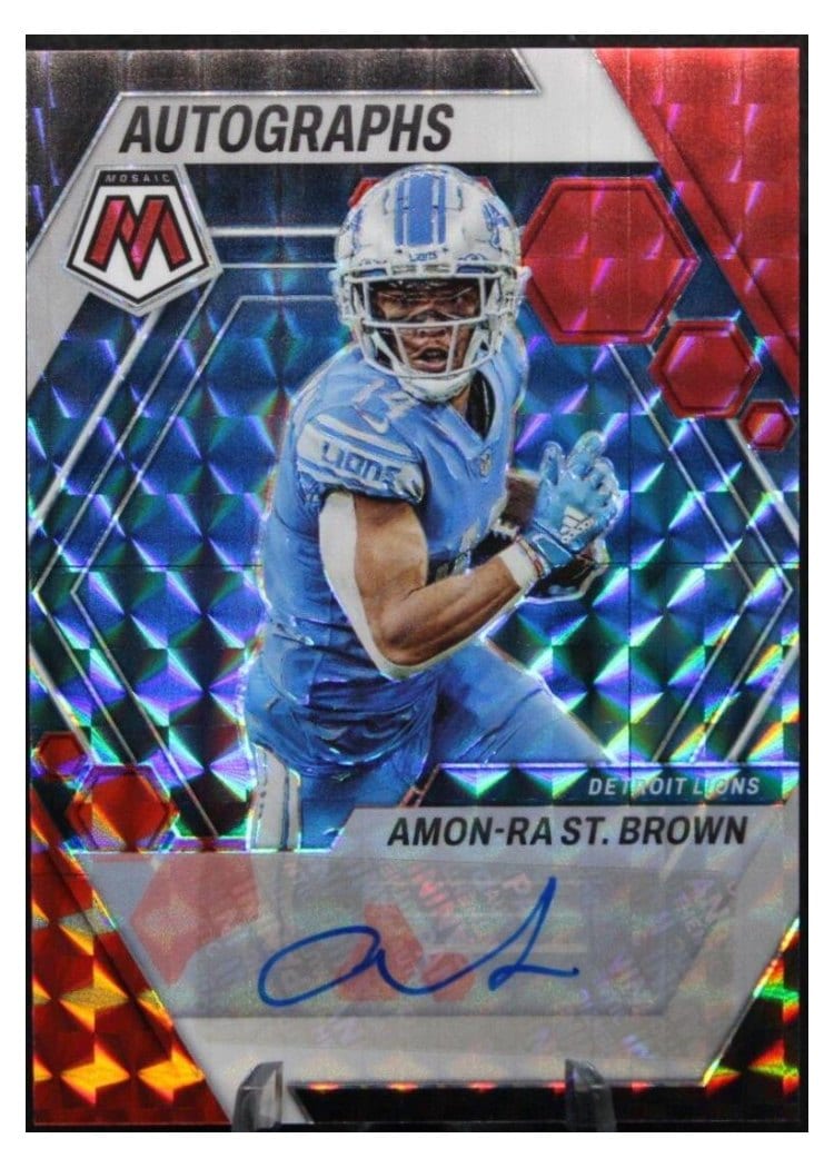 2023 Panini Mosaic Base Set Amon-Ra St. Brown #186 card