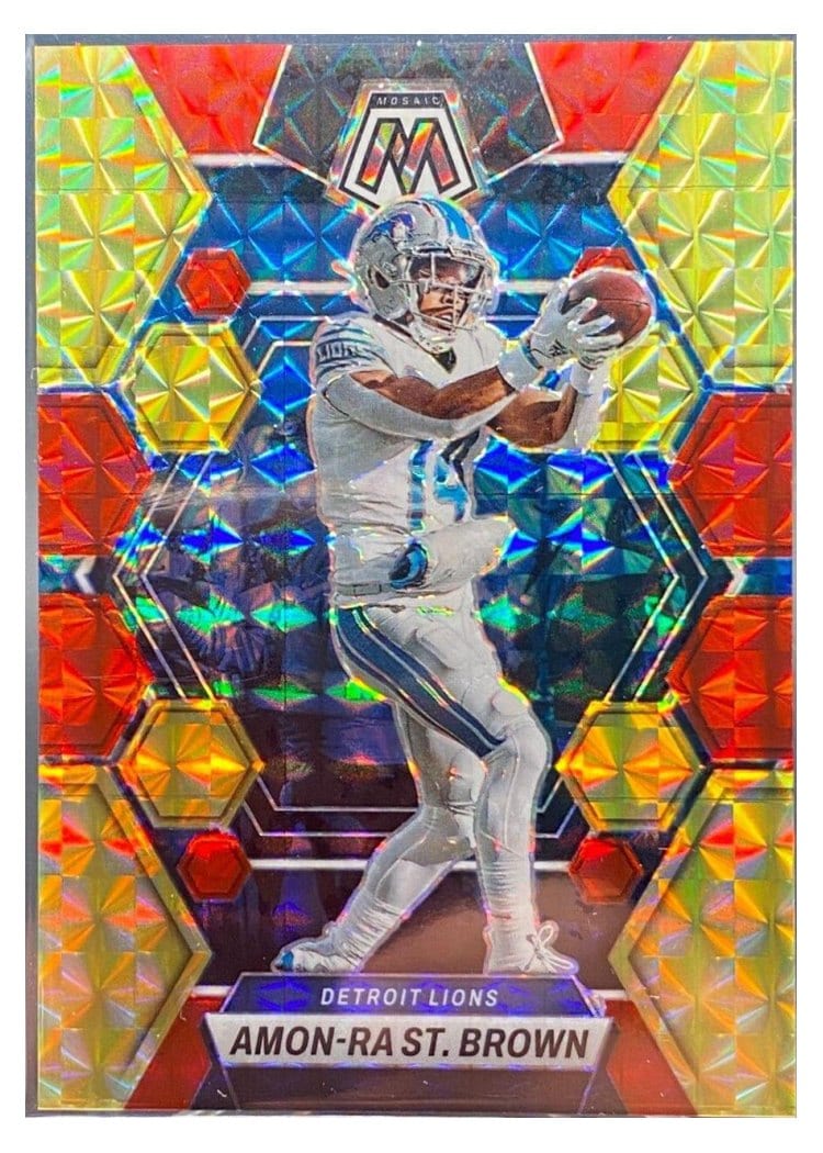 2023 Panini Mosaic Base Set Amon-Ra St. Brown #186 card