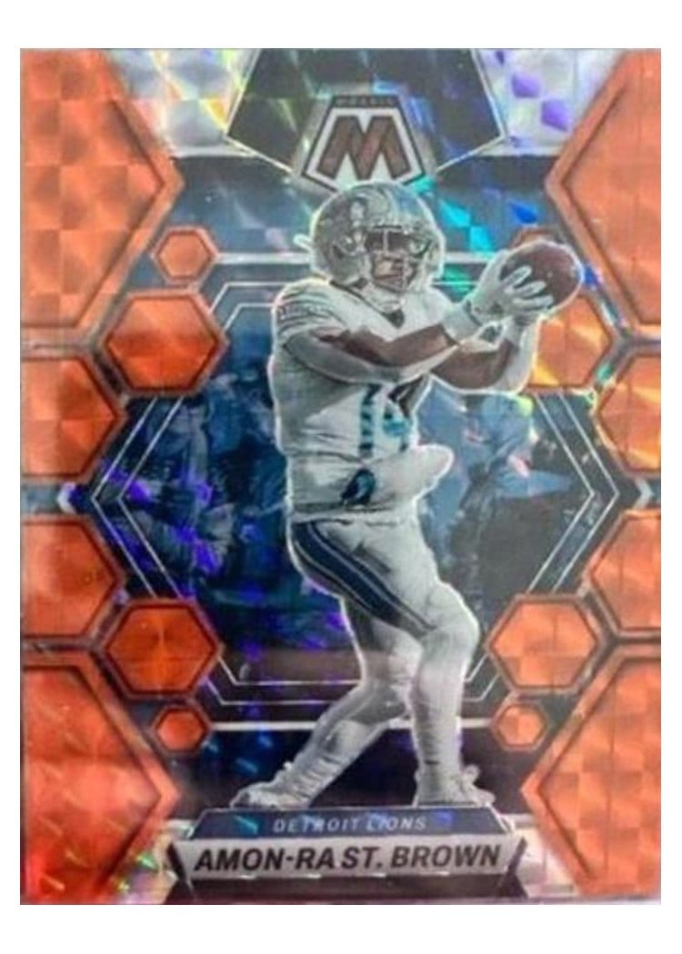 2023 Panini Mosaic Base Set Amon-Ra St. Brown #186 card