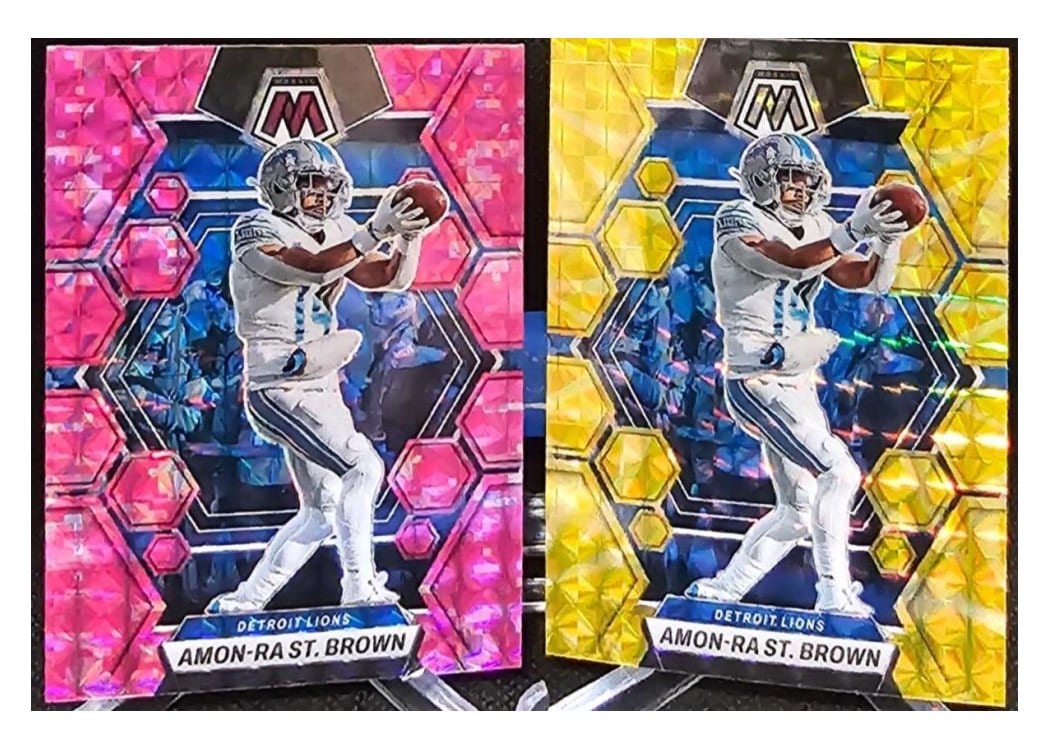 2023 Panini Mosaic Base Set Amon-Ra St. Brown #186 card