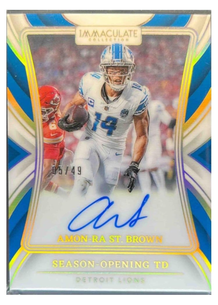2024 Panini Immaculate Collection Immaculate Moments Autographs Amon-Ra St. Brown #9 card