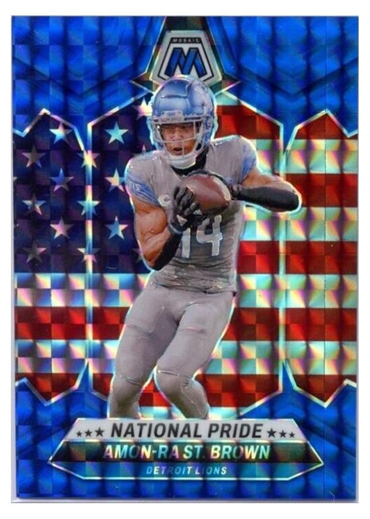 2024 Panini Mosaic Base Set Amon-Ra St. Brown Blue #263 card