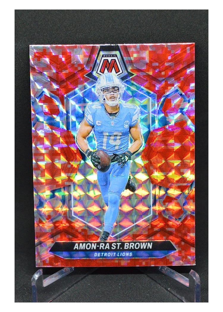 2024 Panini Mosaic Base Set Amon-Ra St. Brown #74 card