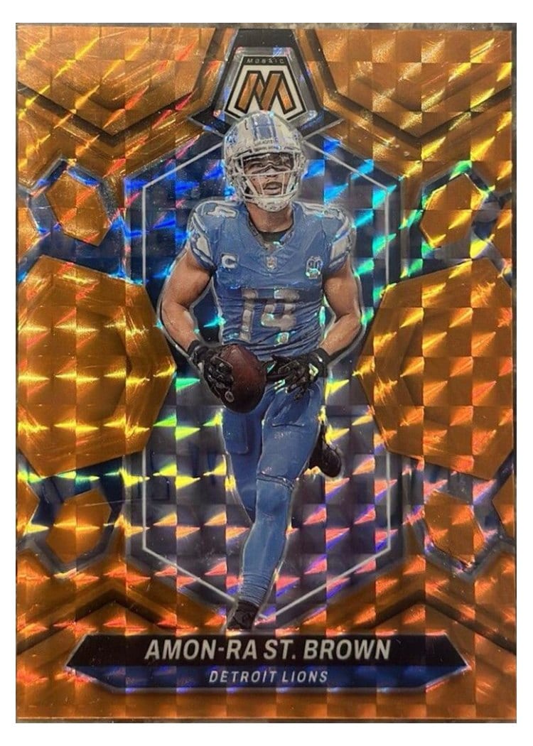 2024 Panini Mosaic Base Set Amon-Ra St. Brown #74 card
